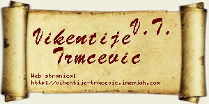 Vikentije Trmčević vizit kartica